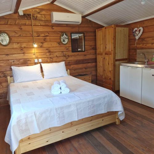 Wooden House Double Bed